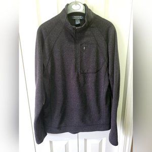 YUKONWOOL Size Medium Wool Blend Black/Dark Gray Pullover Sweater